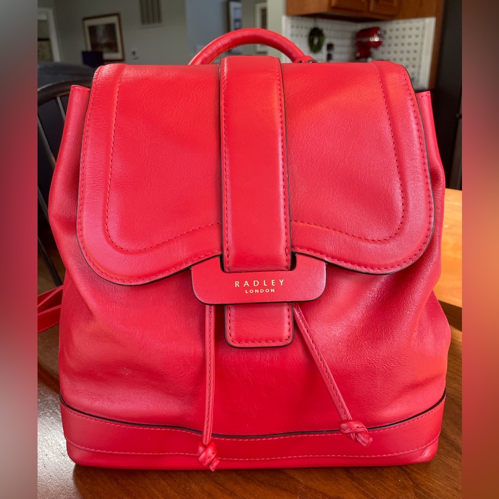 Radley London Devonport Mews red leather backpack